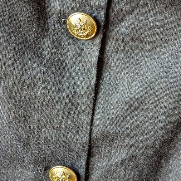 J. Crew Linen Blend Desk to Drinks Gold Button Midi Dress Sz 8 NWT - Picture 13 of 16